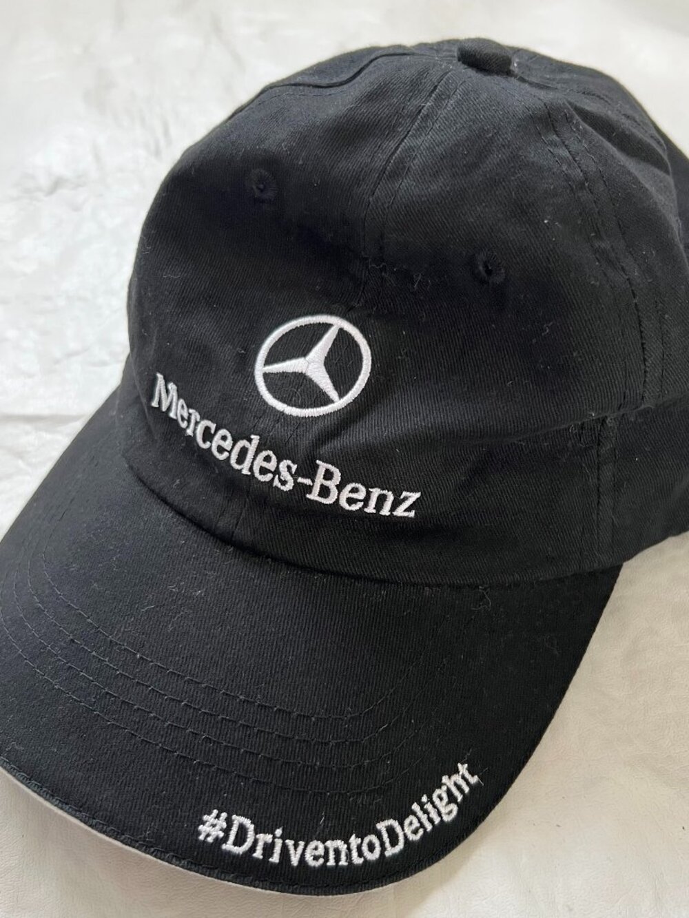 Mercedes-Benz Hat Cap Black Embroidered Logo Adjustable Strap Dad baseball